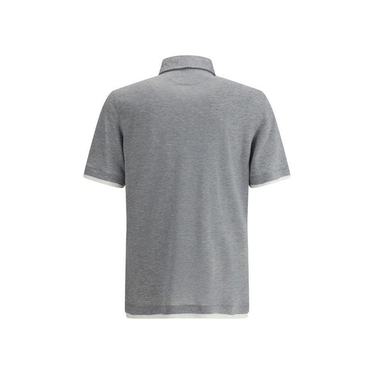 Brunello Cucinelli Silk Polo Shirt BR-MH8363966CNZ17-L