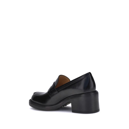 Tod's Black Calf Leather Bos Taurus Platform Loafers