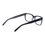 Guess Blue Men Glasses Frame in acetate, full-rim, rectangle style with demo lenses, ideal for a 56-17-150 fit, includes branded case.