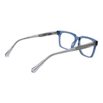 Guess Blue Men Glasses Frame in acetate, full-rim style with blue rectangular design, featuring spring hinge and demo lenses.