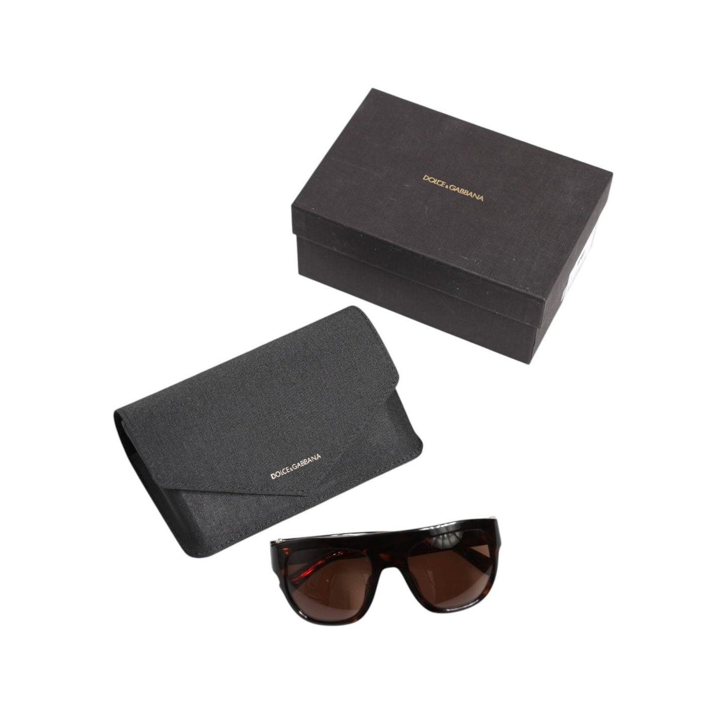 Dolce & Gabbana Dark Brown Havana DG4398F Square Frame Eyewear Sunglasses