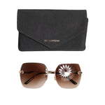 Dolce & Gabbana Gold Brown Gradient Square DG2267 Eyewear Sunglasses