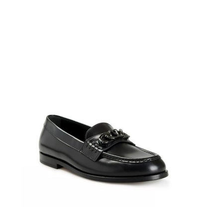 Valentino Garavani Black Leather Slip-On Loafers