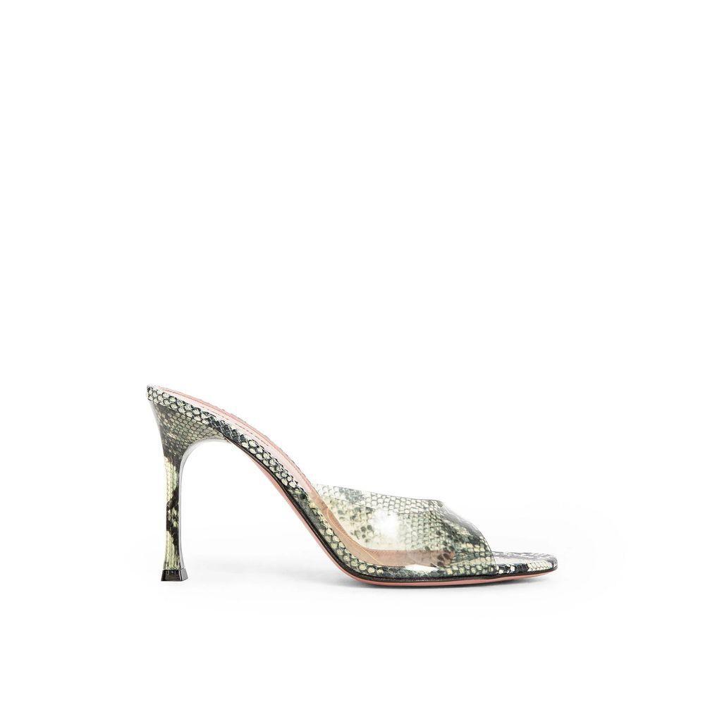 Amina Muaddi Alexa Glass 95 Snake Sandals AM-8802840903892-EU35/US5