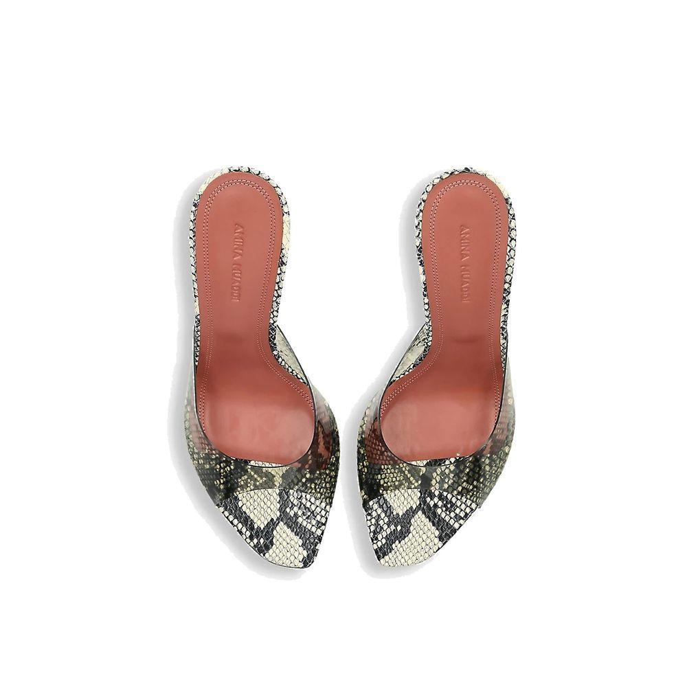 Amina Muaddi Alexa Glass 95 Snake Sandals AM-8802840903892-EU35/US5
