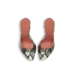Amina Muaddi Alexa Glass 95 Snake Sandals AM-8802840903892-EU35/US5