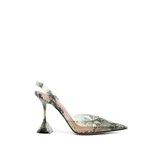 Amina Muaddi Holli Glass 95mm Snakeskin-effect Pumps AM-8803273244884-EU36/US6