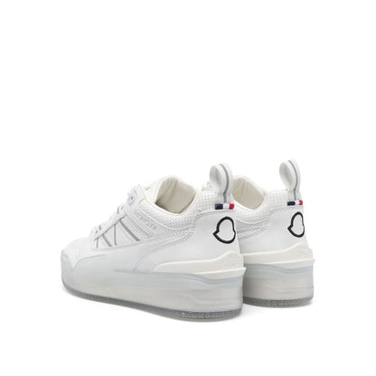 Moncler White Calfskin Low Top Sneakers