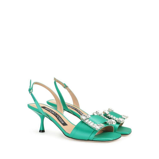 Sergio Rossi SR Twenty 060 Satin Sandals SE-8735592710356-EU35.5/US5.5