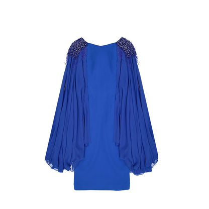 IVAN MONTESI Blue Acetate Casual Dress