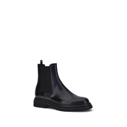 Dolce & Gabbana Black Calf Leather Bos Taurus Chelsea Boots