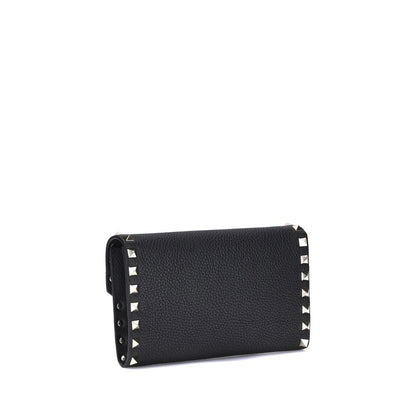 Valentino Garavani Black Calf Leather Bos Taurus Wallet