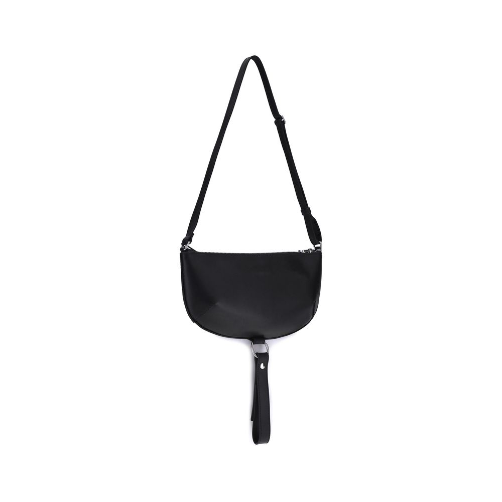 Courrèges Black Calf Leather Bos Taurus Shoulder Bag