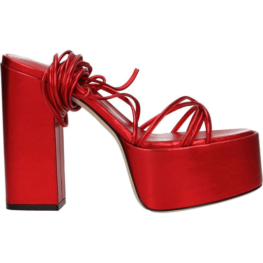 Paris Texas Red Leather Platforms PA-8547254796553-EU37/US7