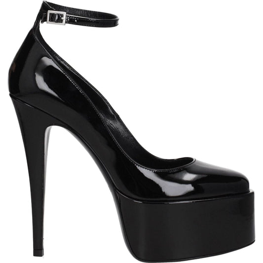 Paris Texas Black Leather Platforms Pumps PA-8547254927625-EU39/US9