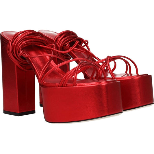 Paris Texas Red Leather Platforms PA-8547254796553-EU37/US7