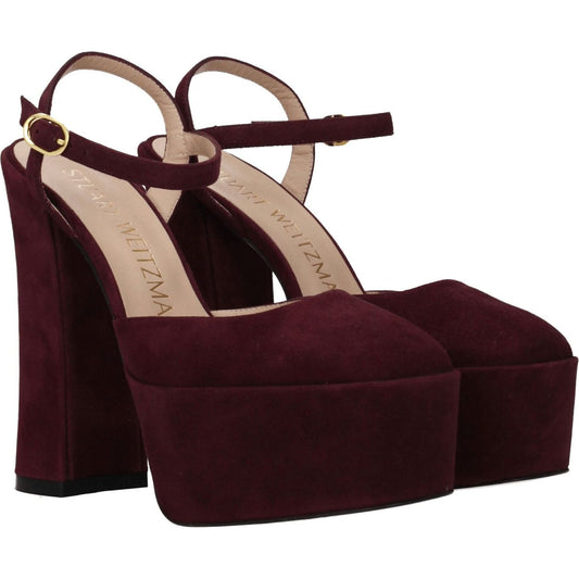 Stuart Weitzman Red Leather Platforms ST-8547258335497-EU38.5/US8.5