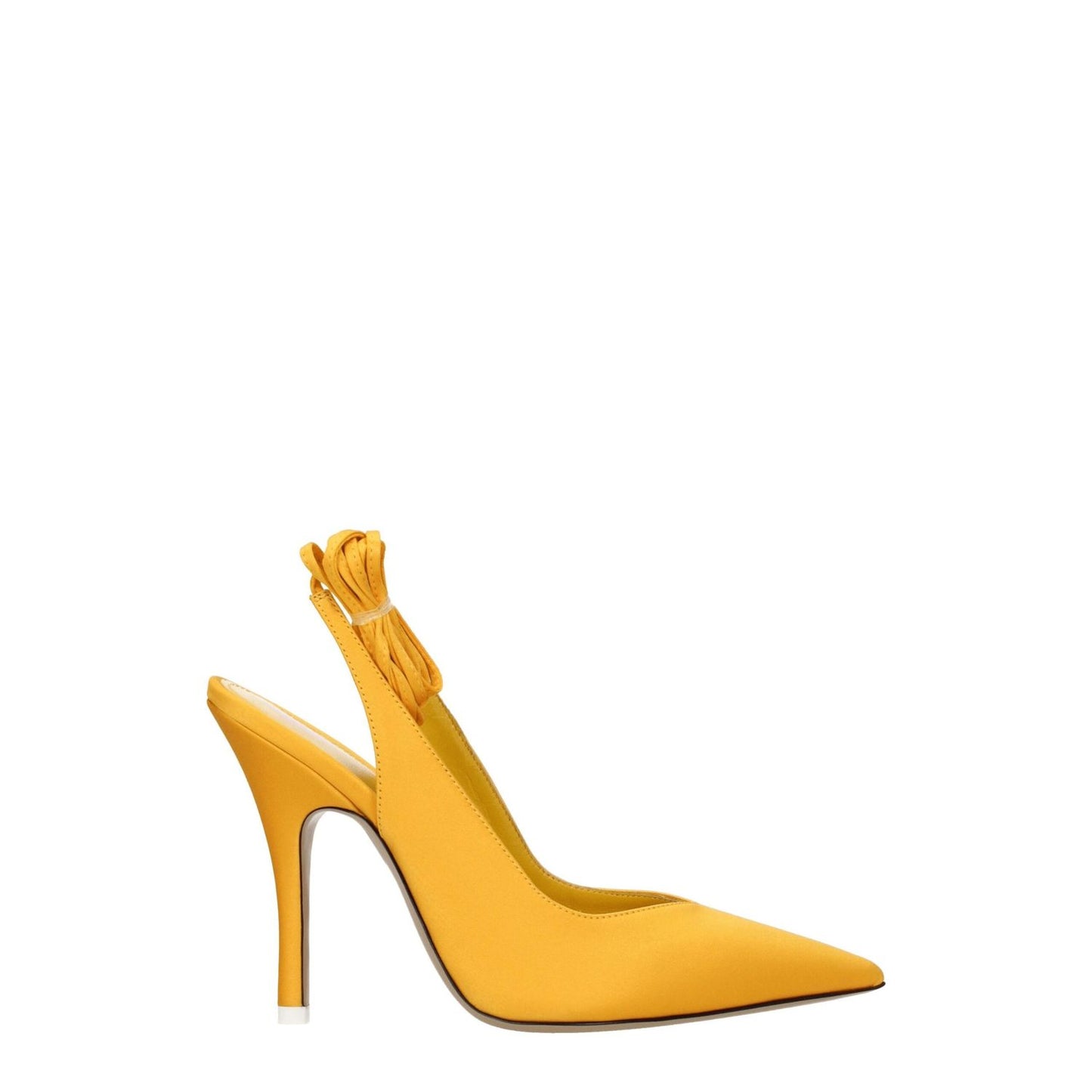 The Attico Orange Satin High Heel Pumps
