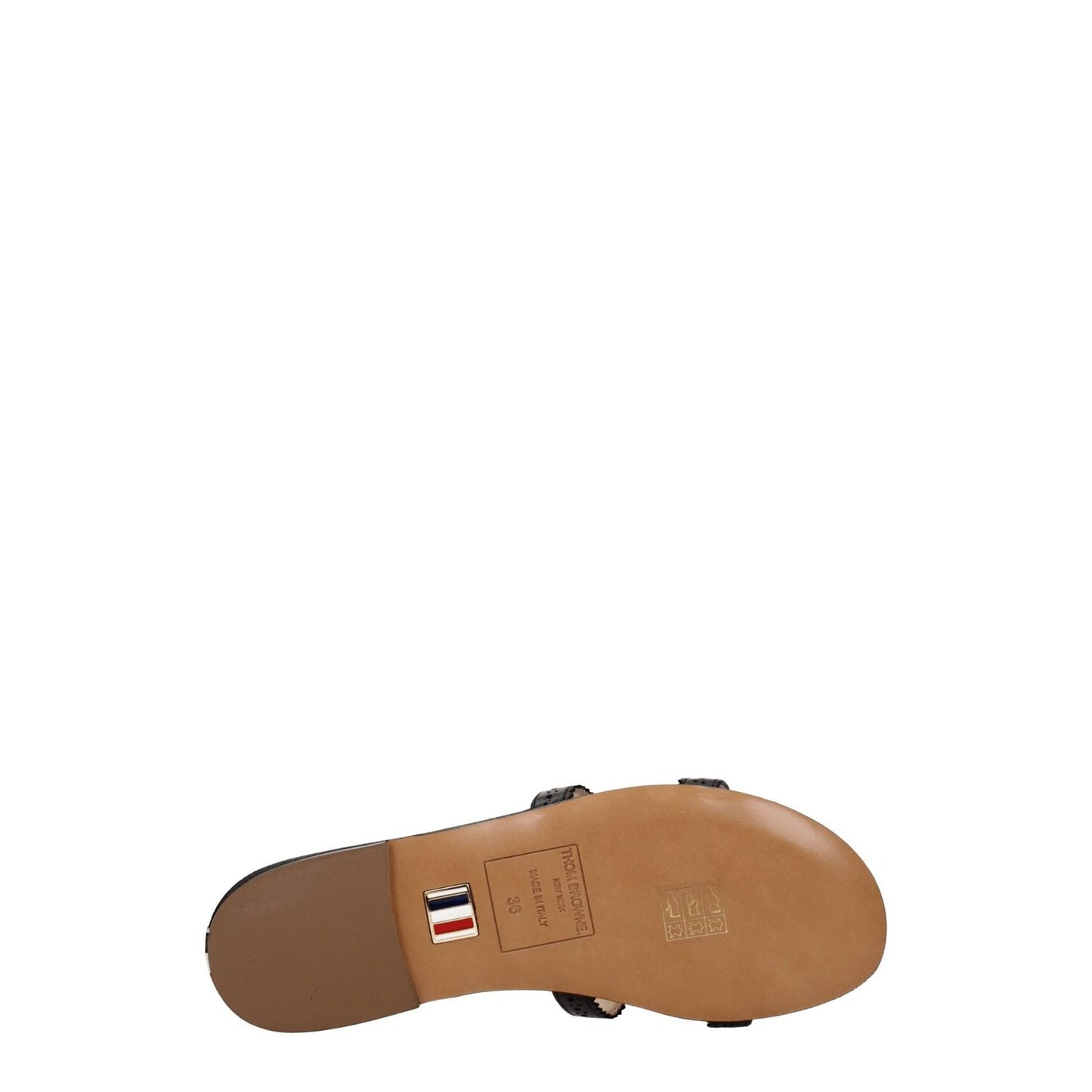 Thom Browne Black Leather Slippers