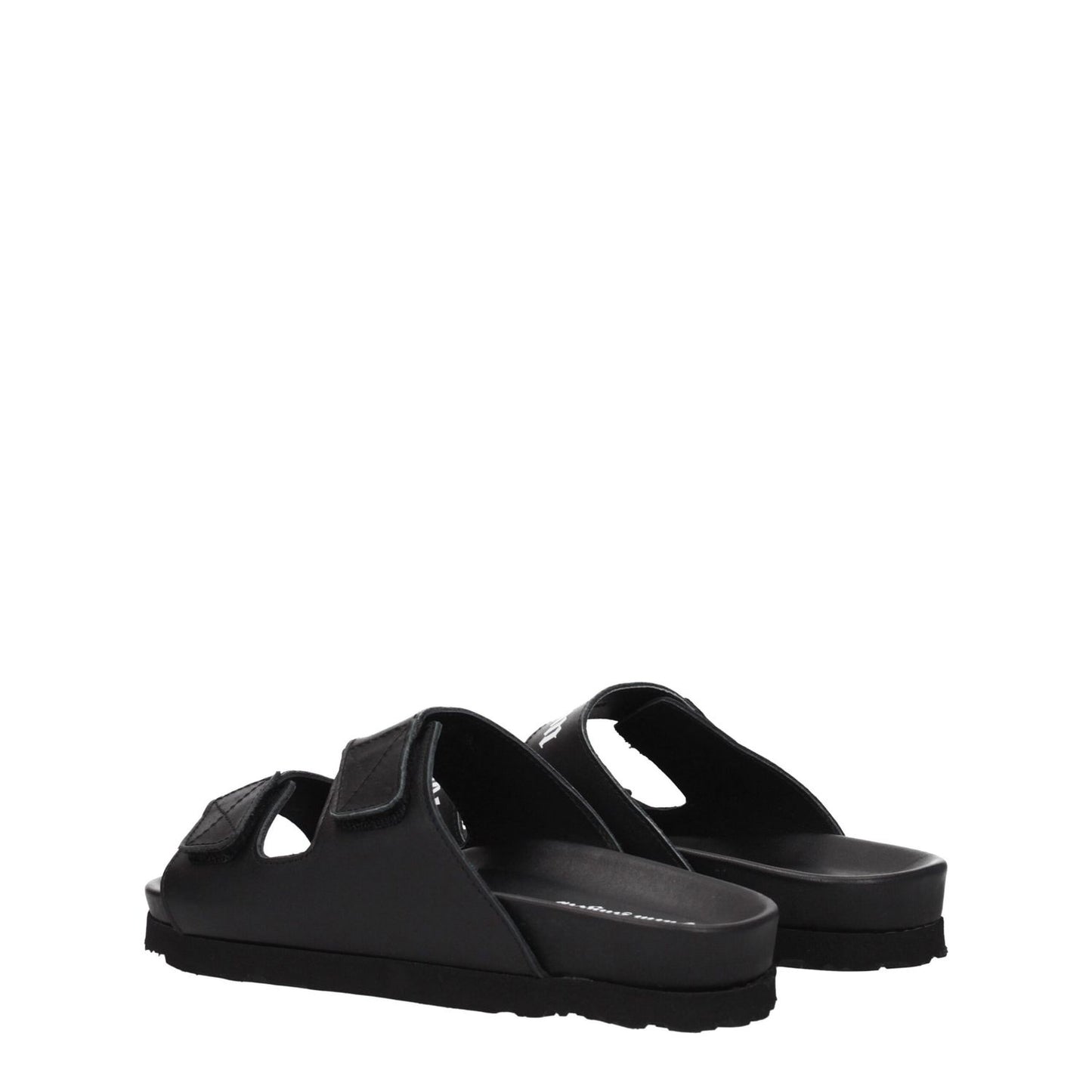 Palm Angels Black Leather Sandals