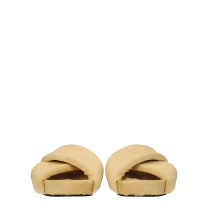 Jil Sander Beige Horsehair Slippers