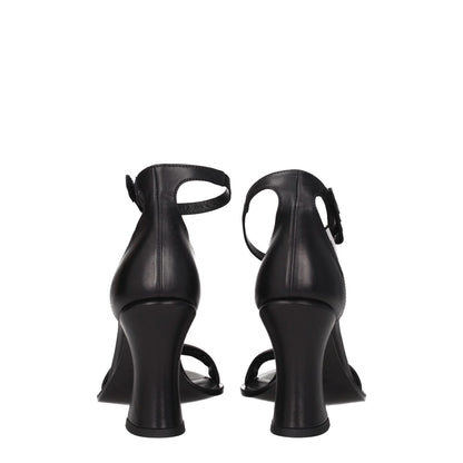 Premiata Black Leather Sandals