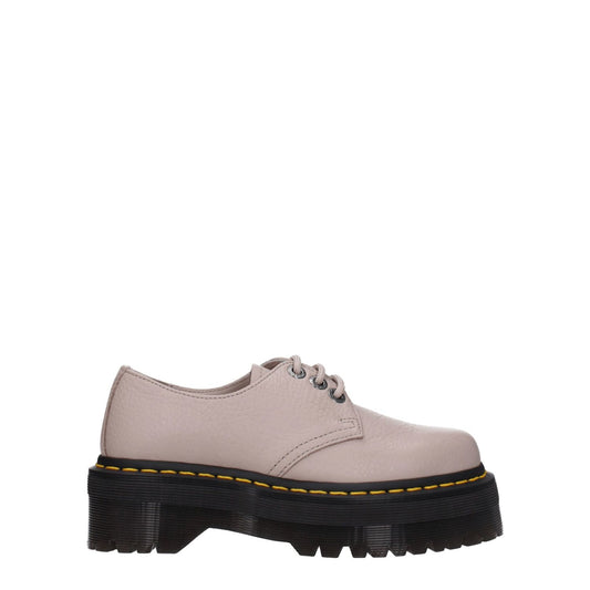 Dr. Martens Gray Leather Oxfords And Derbies