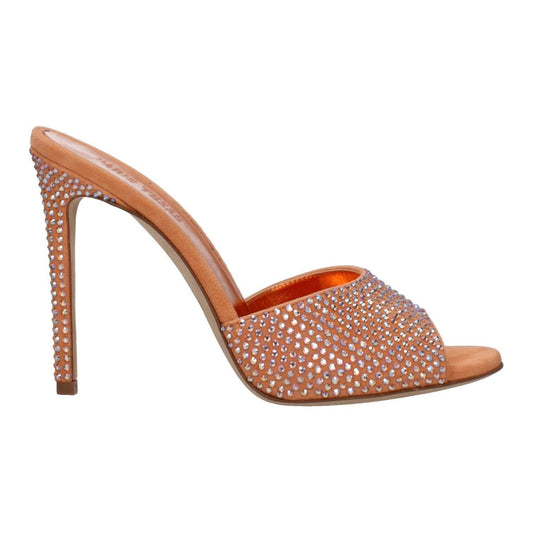 Paris Texas Orange Leather Stiletto Heels Sandals PA-8547463004425-EU38/US8