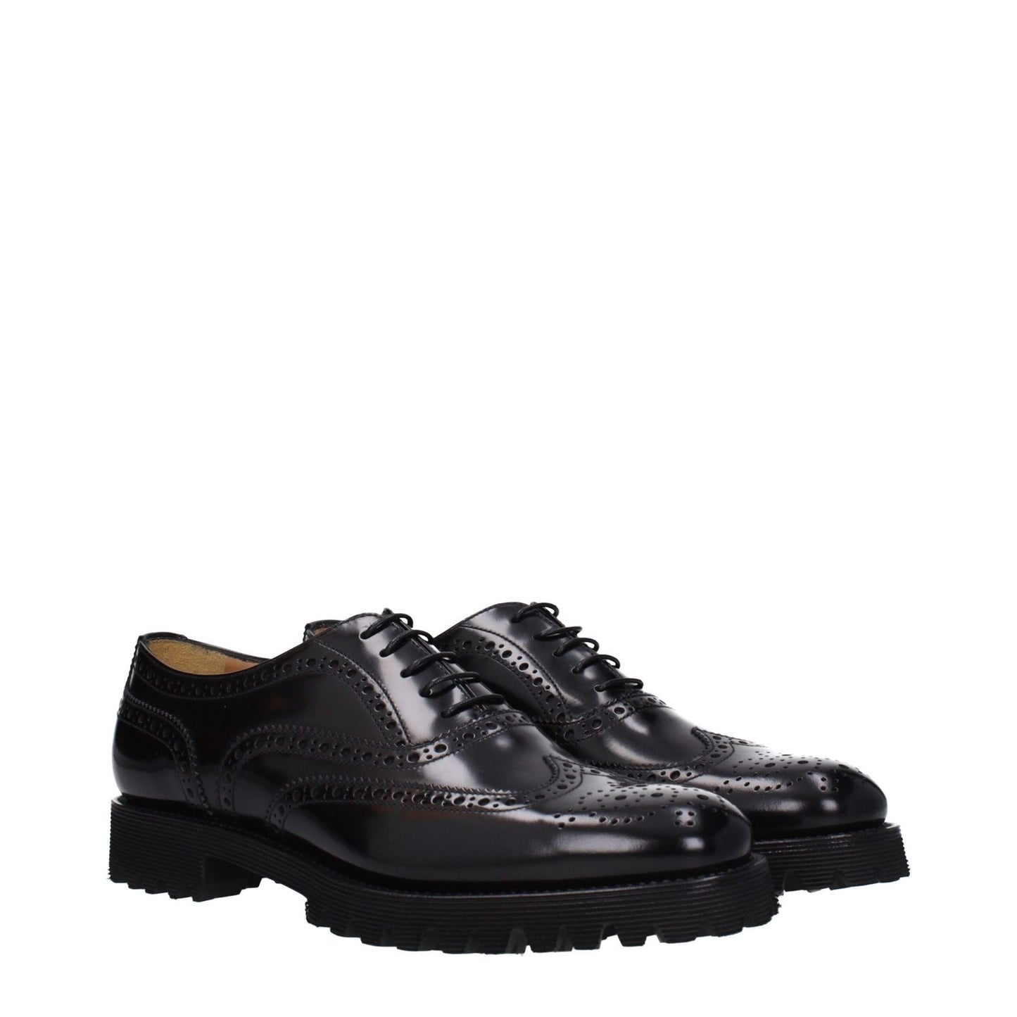 Church's Black Leather Oxfords And Derbies