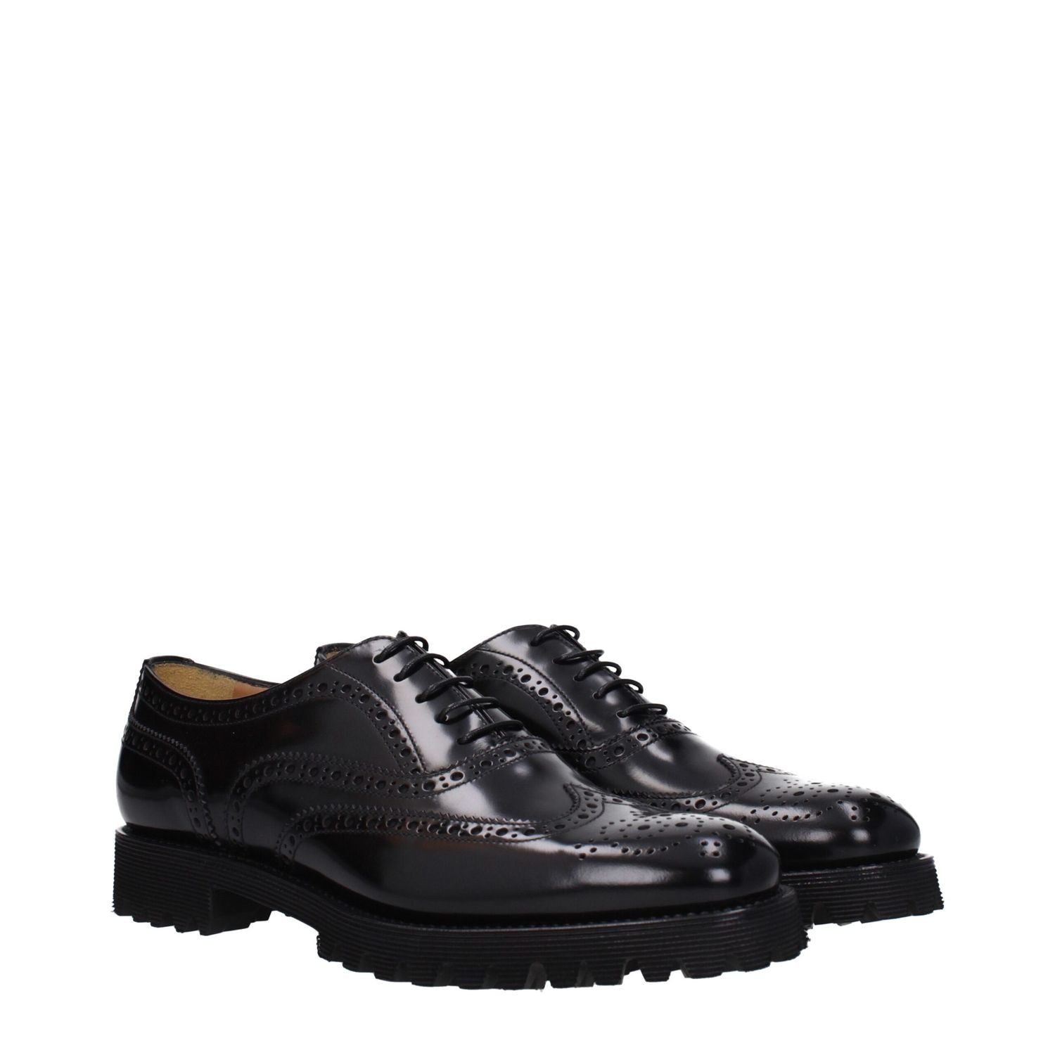 Church's Black Leather Oxfords And Derbies