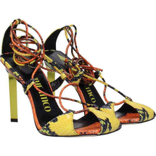 The Attico Orange Leather Stiletto Heels Sandals TH-8597894070537-EU37/US7