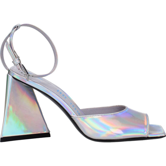 The Attico Gray Leather Platforms TH-8612669817097-EU39/US9