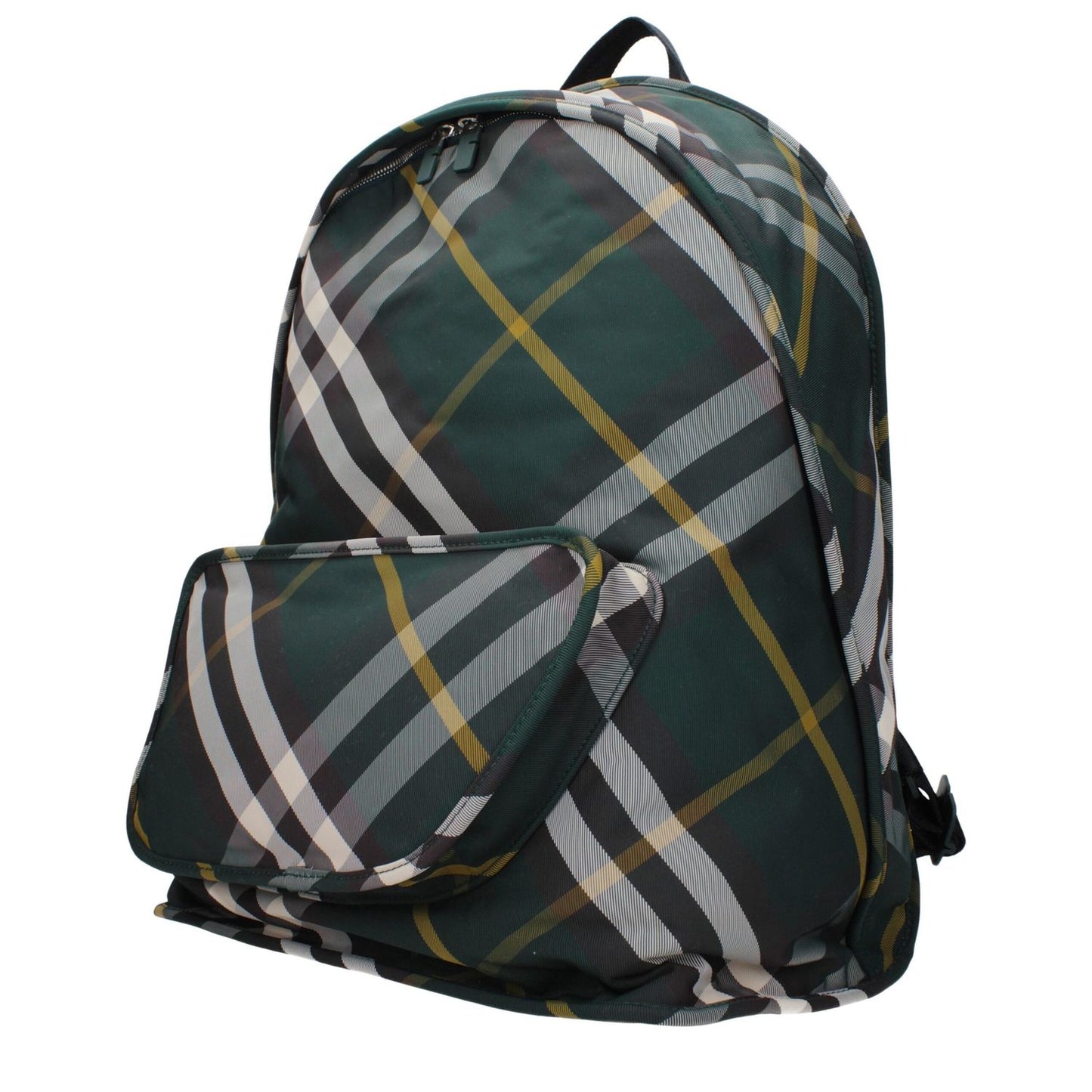 Burberry Green Fabric Large Backpack
