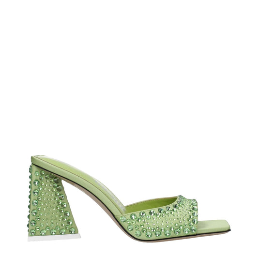 The Attico Green Satin Stiletto Heels Sandals TH-9333331198217-EU35/US5