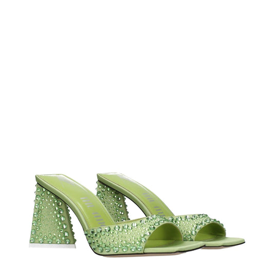 The Attico Green Satin Stiletto Heels Sandals TH-9333331198217-EU35/US5