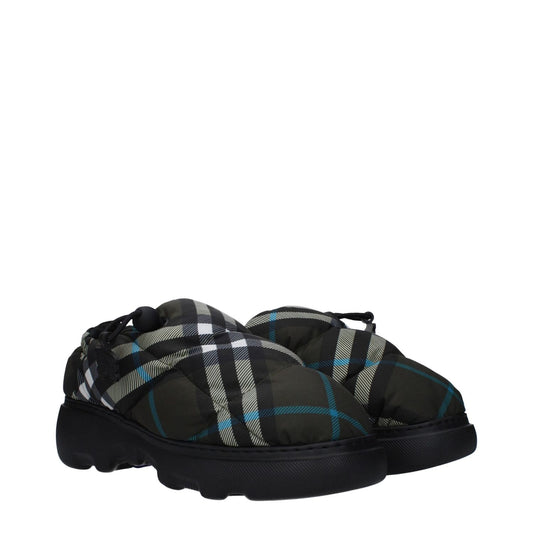 Burberry Green Fabric Slip-On Loafers BU-9492779696393-EU36/US6