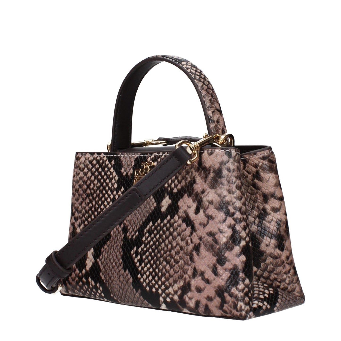 Snakeskin-patterned handbag with adjustable strap, showcasing a stylish and modern design.