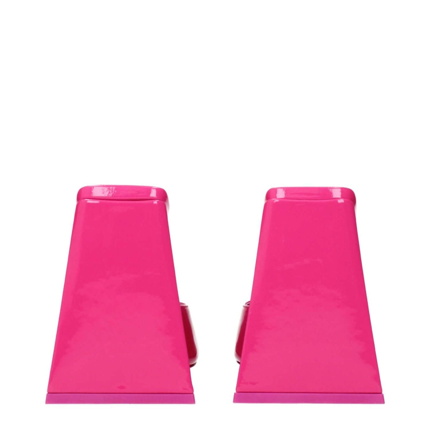 The Attico Pink Leather Platform Sandals