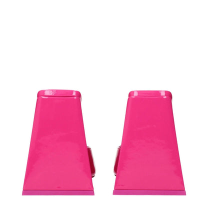 The Attico Pink Leather Platform Sandals