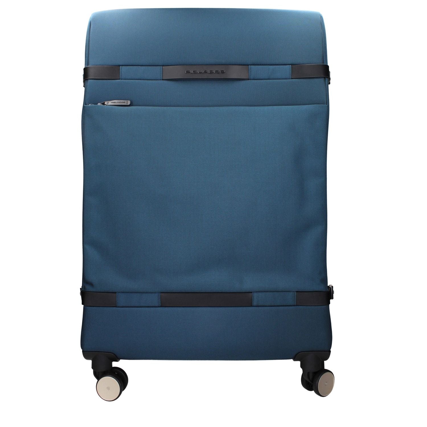 Front view with bag zipped and handles upright.