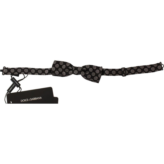 Dolce & Gabbana Elegant Polka Dot Silk Bow Tie Bow Tie Dolce & Gabbana Black