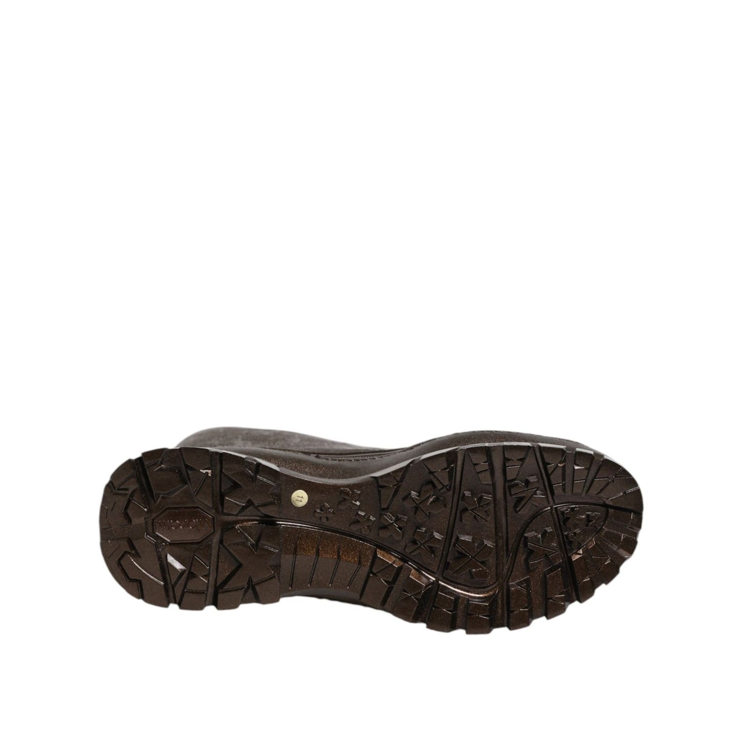 Dolce & Gabbana Metallic Brown Pull On Rain Boots Shoes