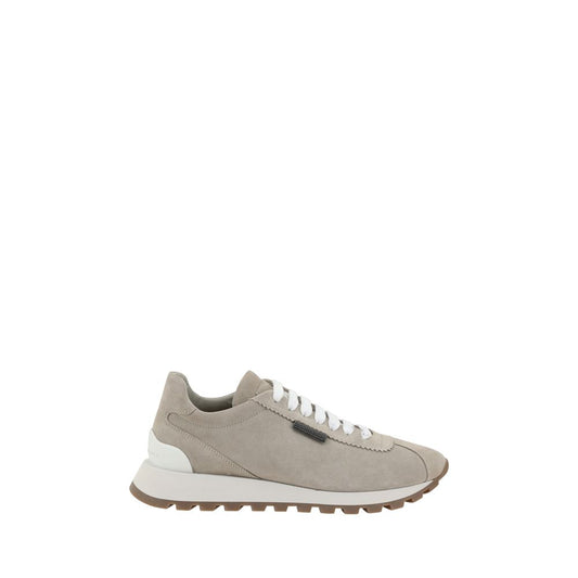 Brunello Cucinelli Beige Rubber Platform Sneakers
