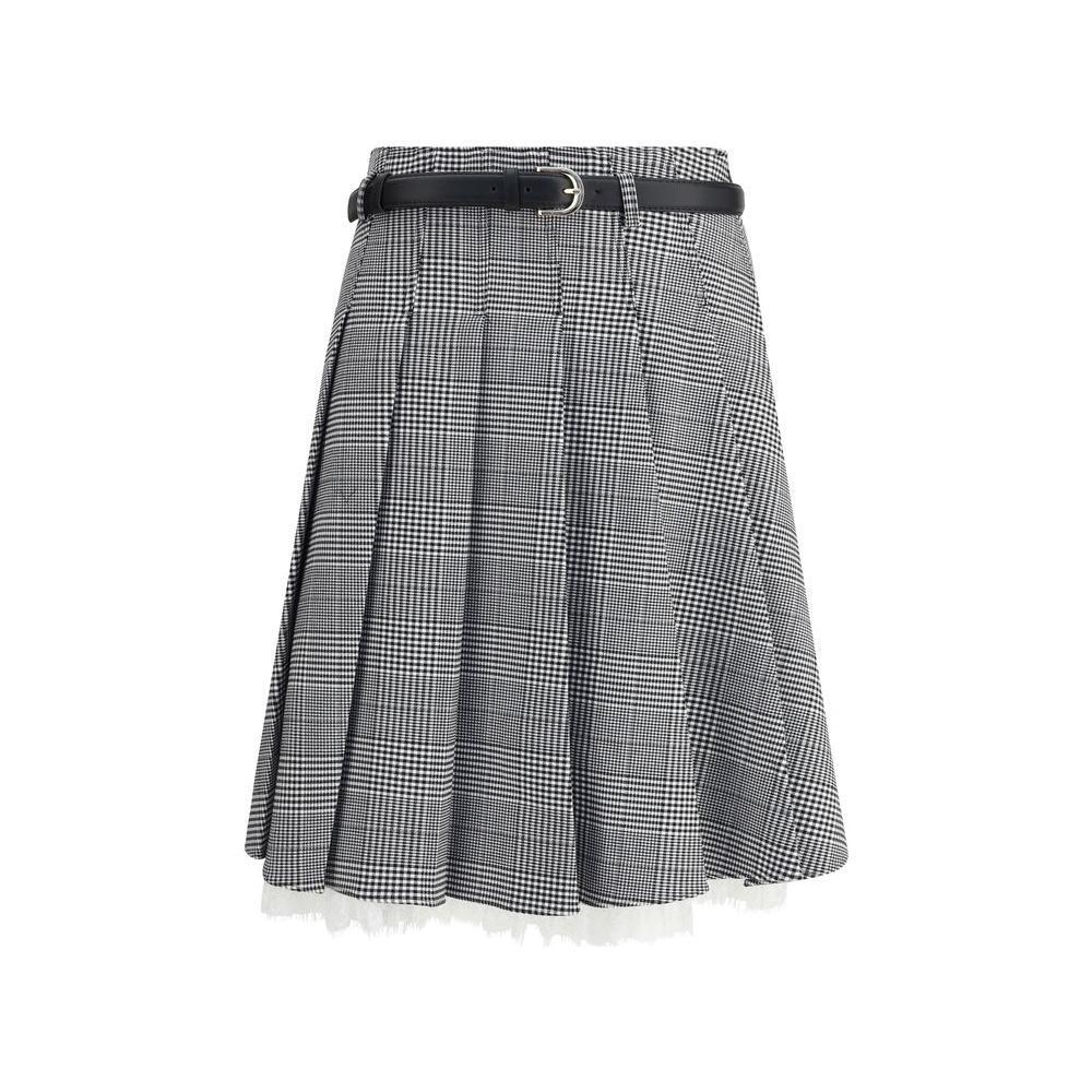 Self-Portrait Prince of Wales print Miniskirt SE-PF25104MSKBWBLACKANDWH-6