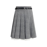 Self-Portrait Prince of Wales print Miniskirt SE-PF25104MSKBWBLACKANDWH-6
