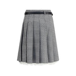 Self-Portrait Prince of Wales print Miniskirt SE-PF25104MSKBWBLACKANDWH-6