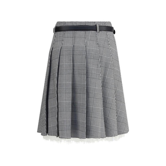 Self-Portrait Prince of Wales print Miniskirt SE-PF25104MSKBWBLACKANDWH-6