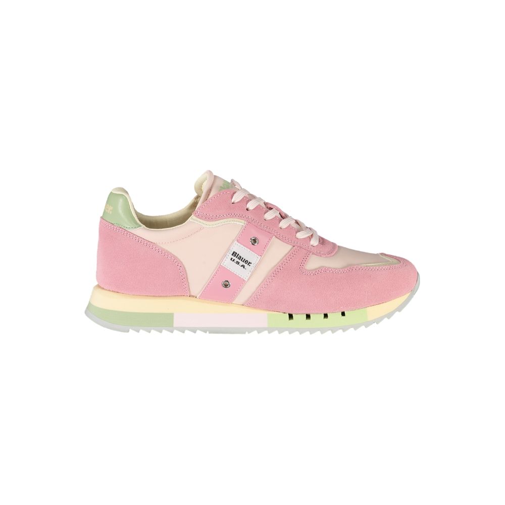 Blauer Pink Polyester Sneaker