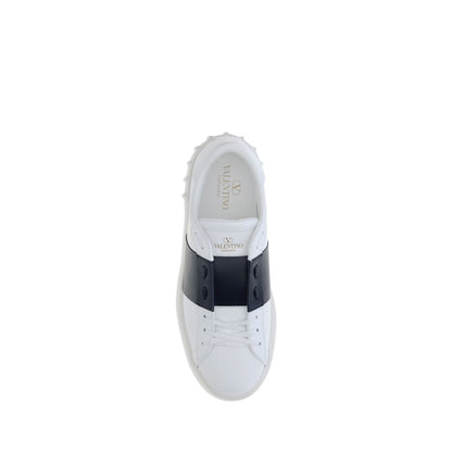 Valentino Garavani White Calf Leather Bos Taurus Low Top Sneakers