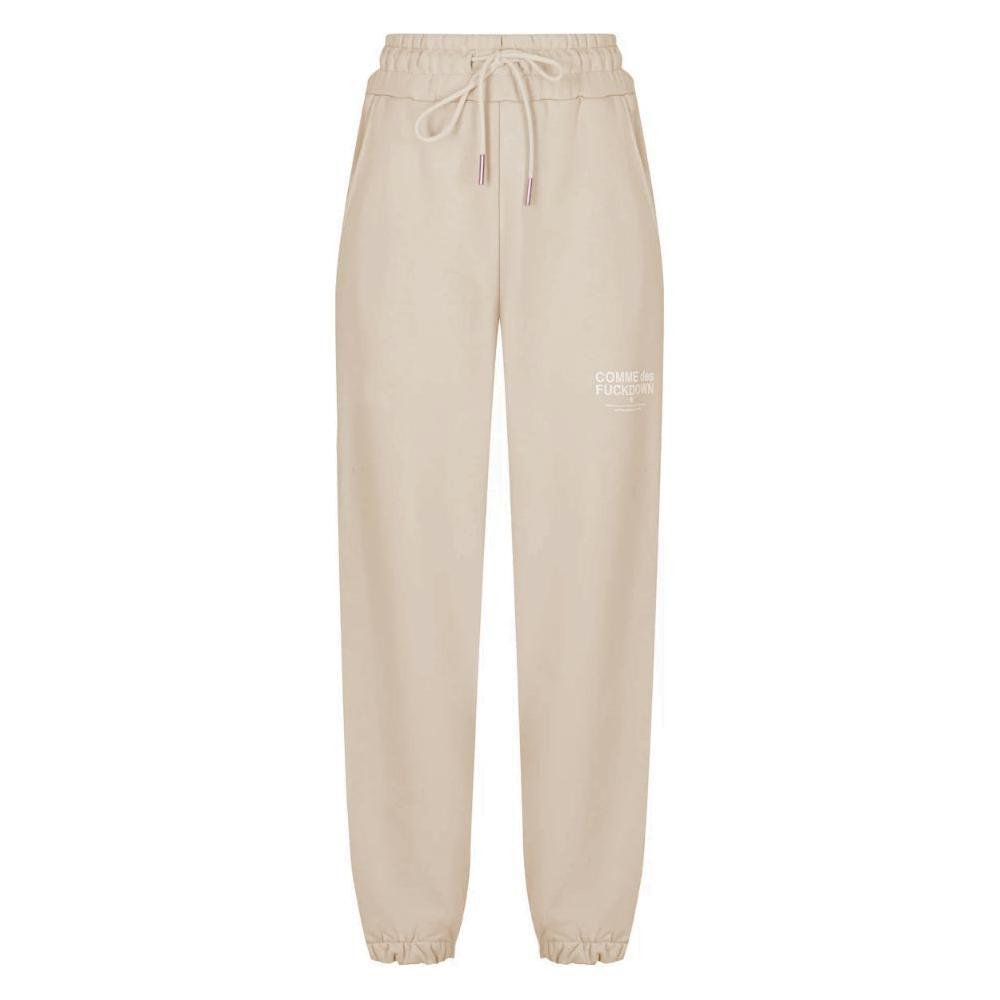 Comme Des Fuckdown Beige Cotton Women Sweatpant